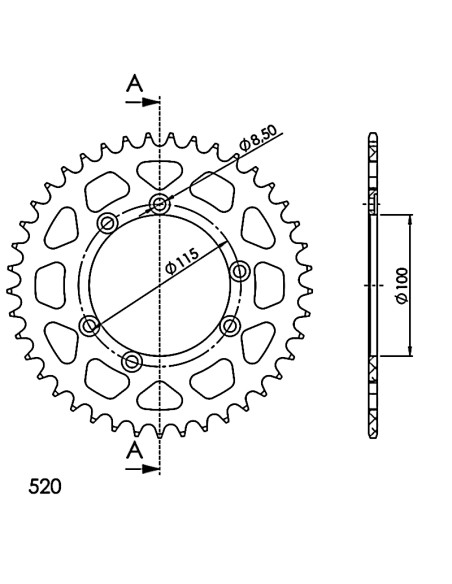 CORONA SUPERSPROX ALUMINIO GAS GAS 520 X 41