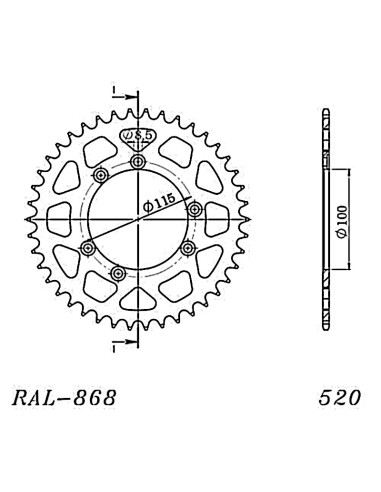 CORONA SUPERSPROX ALUMINIO GAS GAS 520 X 44