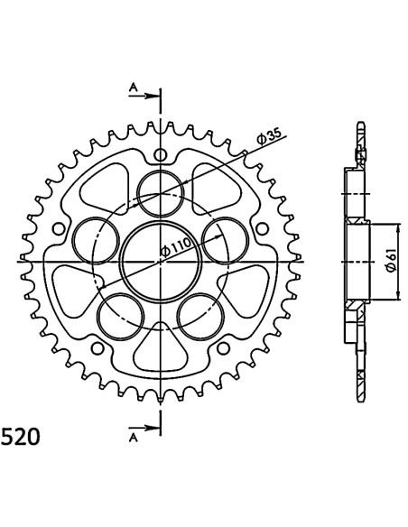 CORONA SUPERSPROX STEALTH NEGRA 520 X 43