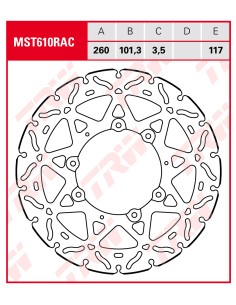 DISCO DE FRENO TRW MST 610 RAC