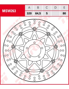 DISCO DE FRENO TRW MSW 263