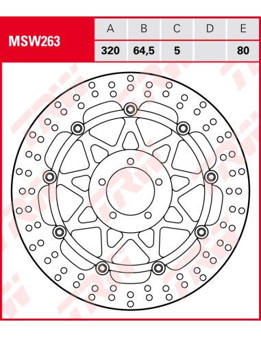 DISCO DE FRENO TRW MSW 263