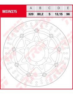DISCO DE FRENO TRW MSW 275