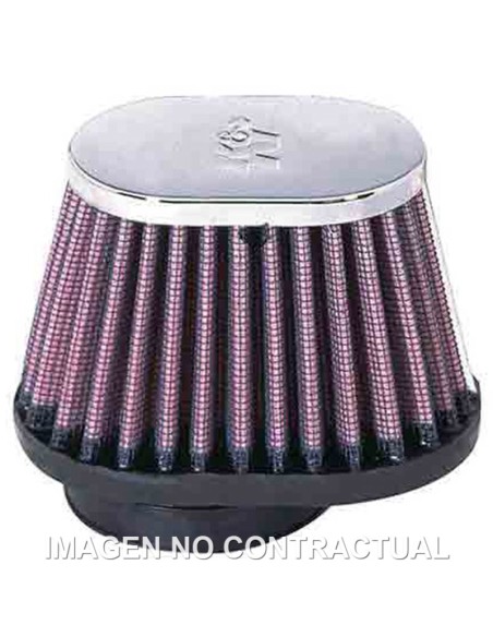 FILTRO AIRE K&N CROMADO UNIVERSAL 2'FLG, 4 X 3'B. 3 X 2'T