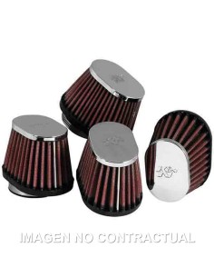FILTROS DE POTENCIA K&N OVALES CROMADOS D.51 MM