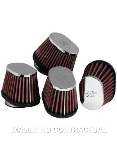 FILTROS DE POTENCIA K&N OVALES CROMADOS D.51 MM