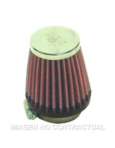 FILTRO POTENCIA CROMADO K&N DIAMETRO 40 MM