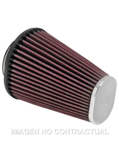FILTRO POTENCIA K&N OVAL TAPA CROMADA D. 62 MM