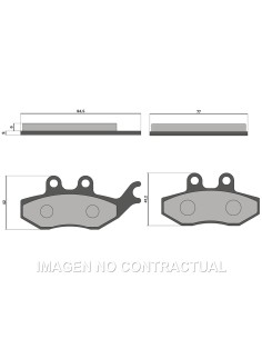 PASTILLA FRENO MALOSSI BRAKE PADS TRASERA PIAGGIO MEDLEY 125