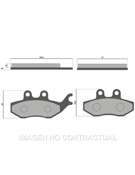 PASTILLA FRENO MALOSSI BRAKE PADS TRASERA PIAGGIO MEDLEY 125