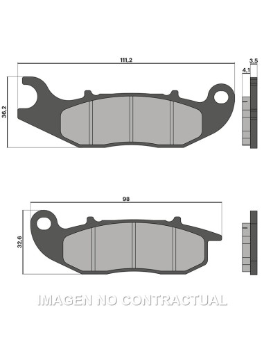 PASTILLA FRENO MALOSSI BRAKE PADS DELANTERA PIAGGIO MEDLEY