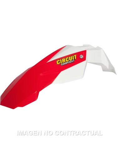 GUARDABARROS DELANTERO CIRCUIT STEALTH BLANCO/ROJO H.