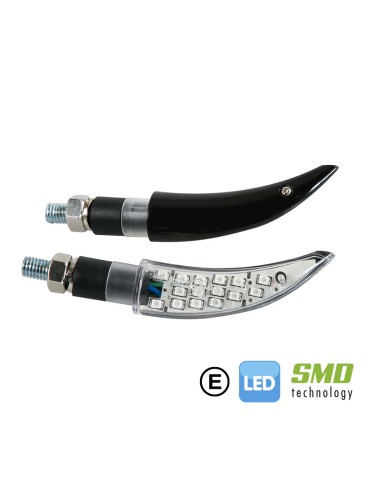 KATANA, INTERMITENTES CON LED - 12V LED - NEGRO