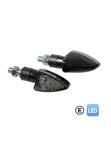 ARROW-2, INTERMITENTES CON LED - 12V LED - NEGRO