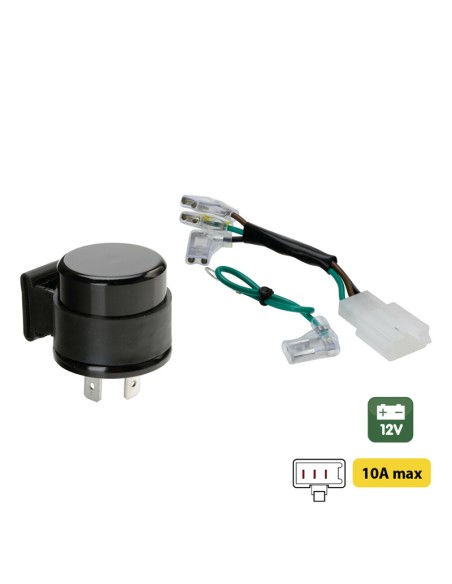 FLASHER 3 PIN, INTERMITENCIA ELECTRONICA PLUG & PLAY - 12V -
