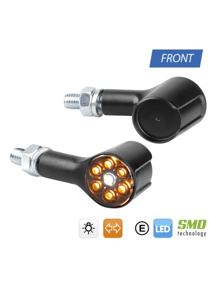 MAGNIFIER FRONT, INTERMITENTES DE LED Y LUZ DE POSICION DELA