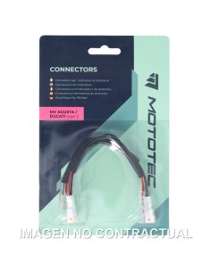PAR DE CONECTORES MOTOTEC PARA INTERMITENTES MV AGUSTA/DUCATI (TIPO 2)