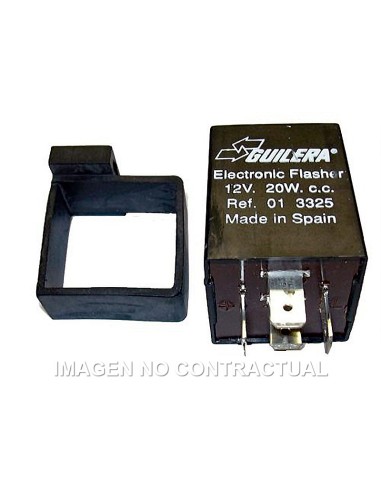 INTERMITENCIA CC 12V 20W 4 TERMINALES CON SOPORTE DE GOMA