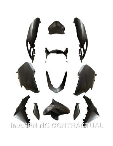 KIT PLASTICOS HERT YAMAHA N-MAX 125 11 PZAS GRIS MATE METALIZADO
