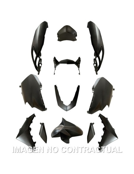 KIT PLASTICOS HERT YAMAHA N-MAX 125 11 PZAS GRIS MATE METALIZADO