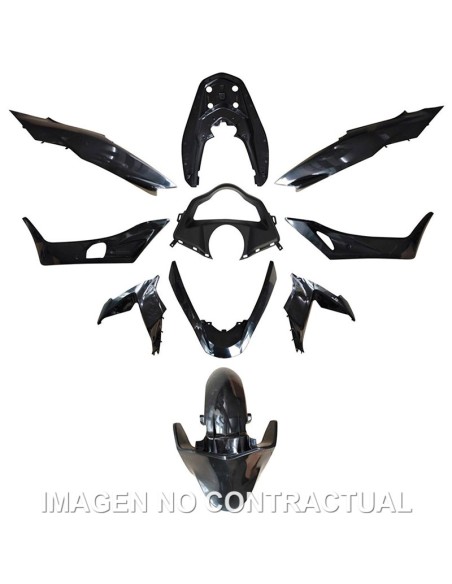 KIT PLASTICOS HERT HONDA PCX 125 NEGRO BRILLO