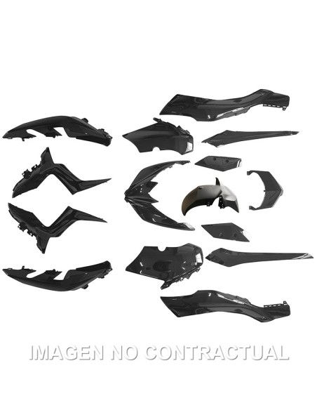 KIT PLASTICOS HERT YAMAHA X-MAX 125-300 15 PZAS NEGRO BRILLO