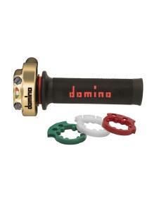 Mando Gas Domino XM2 Dorado con Puños 3846.03