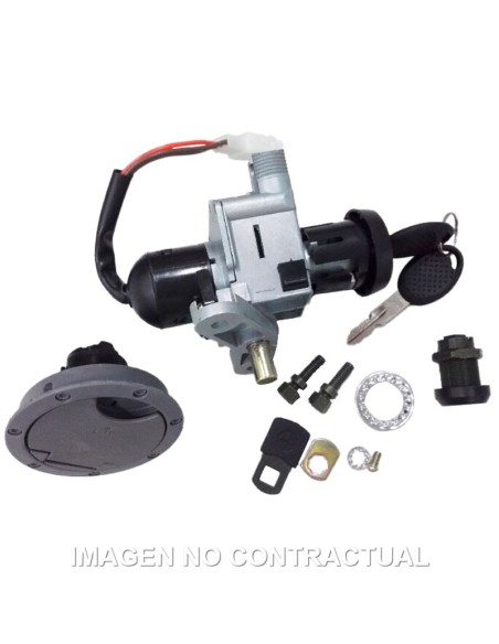 LLAVE CONTACTO (3 PINS), GUANTERA Y DEPOSITO YAMAHA AEROX50