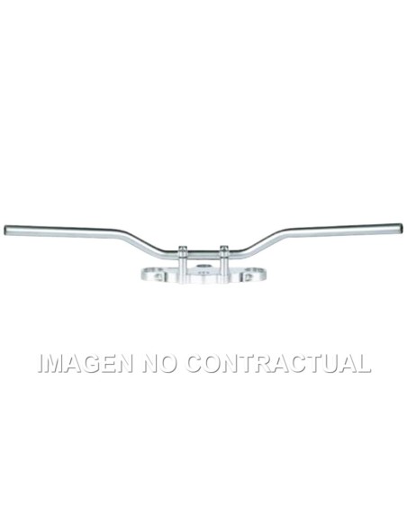MANILLAR TRW ACERO 22 MM SUPEBIKE CONFORT PLATEADO