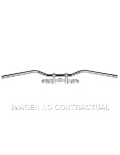 MANILLAR TRW ACERO 22 MM SUPERBIKE SPORTIVE PLATEADO