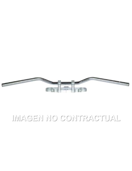 MANILLAR TRW ACERO 22 MM SUPERBIKE SPORTIVE PLATEADO