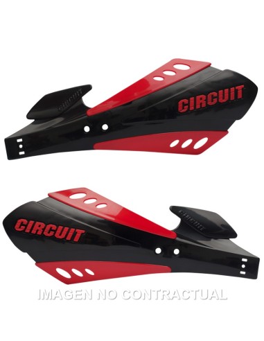 PARAMANOS CIRCUIT SX BICOMPONENTE NEGRO-ROJO