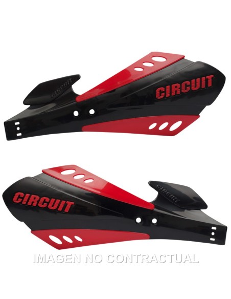 PARAMANOS CIRCUIT SX BICOMPONENTE NEGRO-ROJO