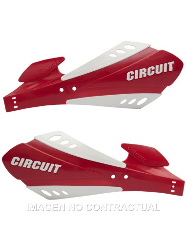 PARAMANOS CIRCUIT SX BICOMPONENTE BLANCO-ROJO