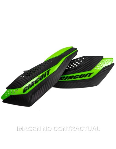 PARAMANOS CIRCUIT DAKAR CARBON-VERDE CON KIT DE MONTAJE INCL