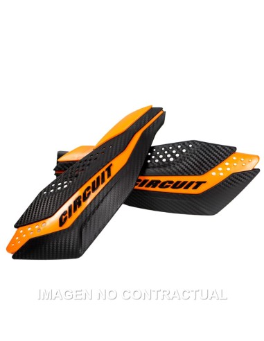 PARAMANOS CIRCUIT DAKAR CARBON-NARANJA CON KIT DE MONTAJE IN