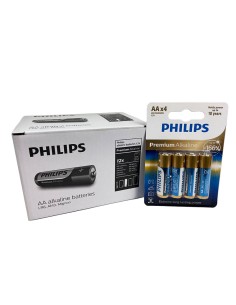 PILA PHILIPS PREMIUM ALKALINE AA (CAJA 12 BLISTERS 4 PILAS)