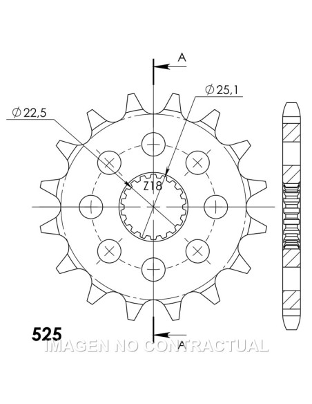 PIñON SUPERSPROX TRIUMPH 525 X 16