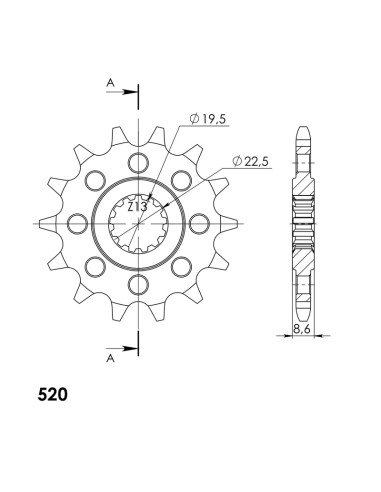 PIñON SUPERSPROX SUZUKI 520 X 14