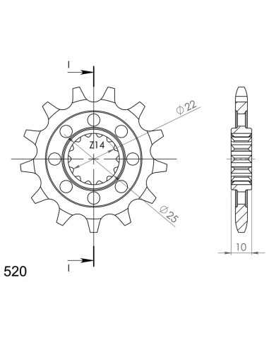 PIñON SUPERSPROX MV AGUSTA 520 X 13
