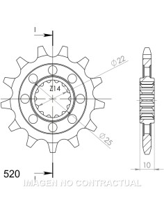 PIñON SUPERSPROX MV AGUSTA 520 X 14