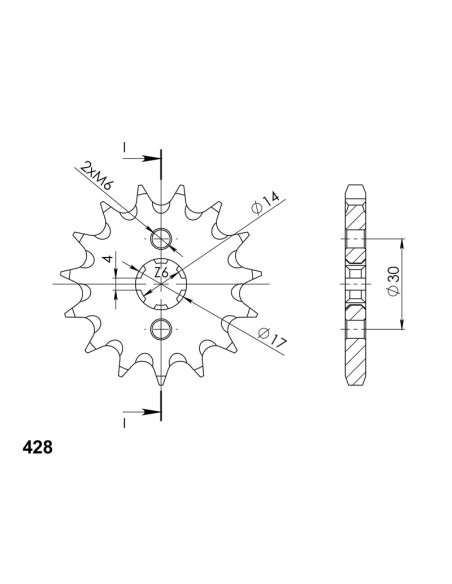 PIñON SUPERSPROX APRILIA 428 X 13
