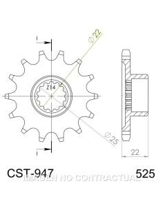 PIñON SUPERSPROX MV AGUSTA 525 X 16
