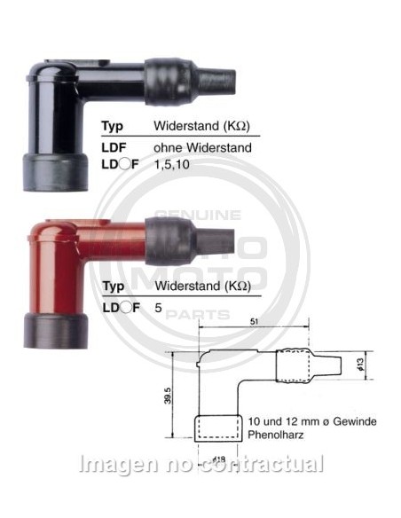 PIPA DE BUJIA NGK LD05F