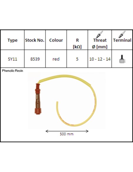 PIPA DE BUJIA NGK SY11