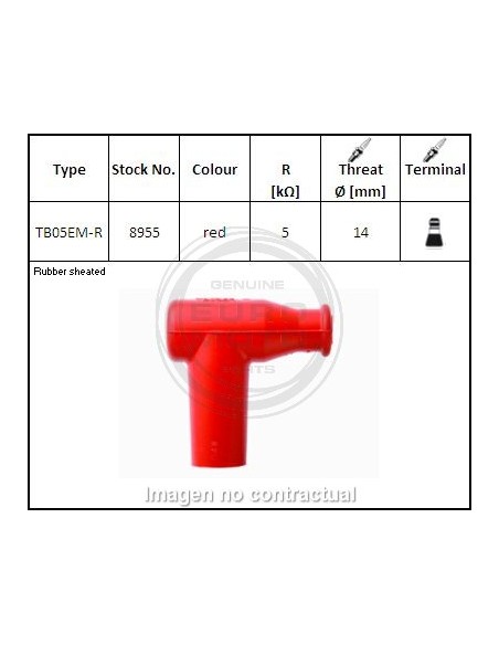 PIPA DE BUJIA NGK TB05EM-R