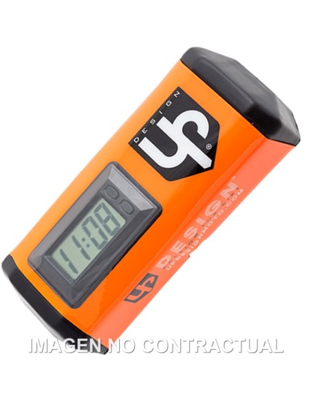 PROTECTOR MANILLAR UP DESIGN CON RELOJ INTEGRADO COLOR NARAN