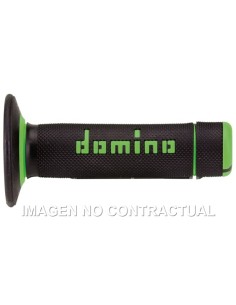 PUñOS DOMINO OFF-ROAD NEGRO - VERDE CERRADOS D 22 MM L 118 M
