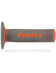 PUñOS DOMINO OFF ROAD GRIS - NARANJA CERRADOS D 22 MM L 118
