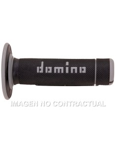 PUñOS DOMINO OFF ROAD NEGRO - GRIS CERRADOS D 22 MM L 118 MM